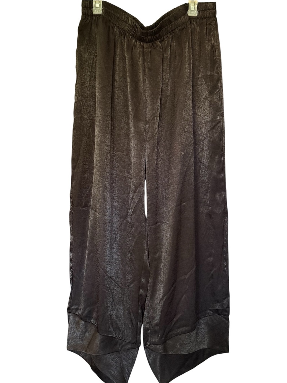 Women’s Silky Wide Leg Black Lounge Pants Size 18 from Witch’s Estate Sale